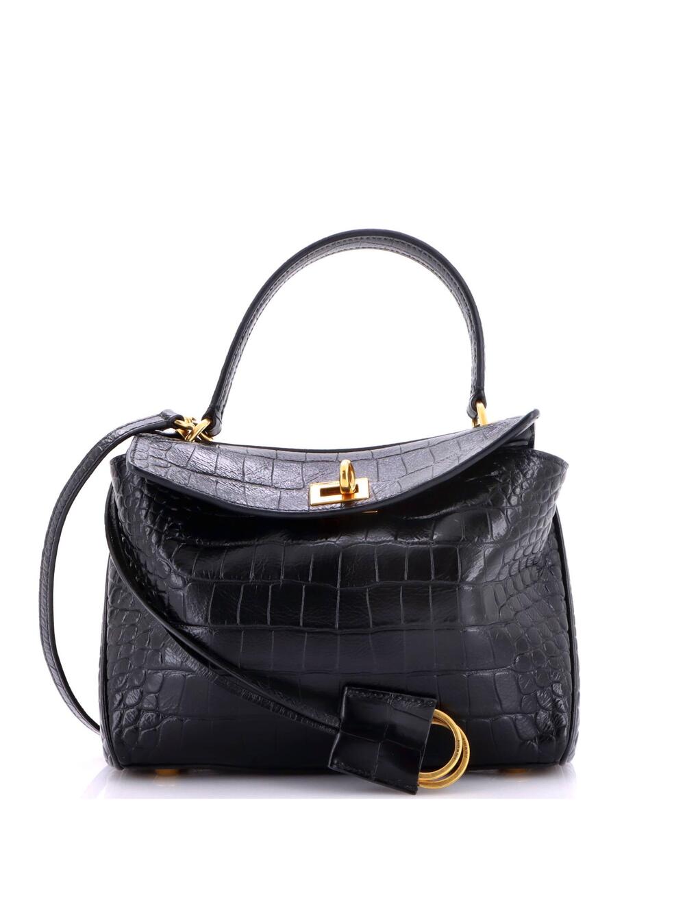 Balenciaga Rodeo Shoulder Bag Crocodile #340902B24B